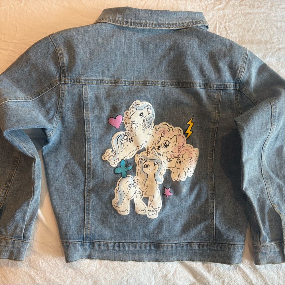 My Little Pony Blue Denim Jacket with Cartoon Design